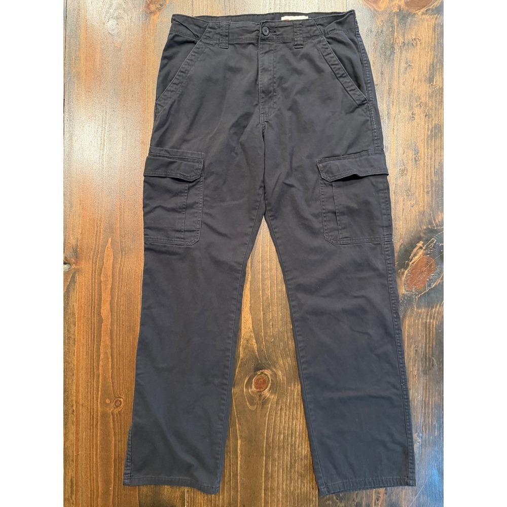 Wrangler Mens Relaxed Fit Cargo Pants Black 32x32 Cotton Stretch